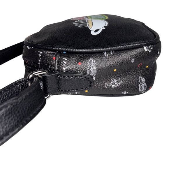Danielle Nicole Friends Central Perk Logo Crossbody Black Bag Zip Top Closure - Picture 9 of 16